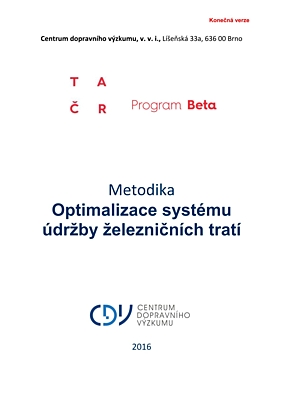 Metodika Optimalizace systému údržby železničních tratí