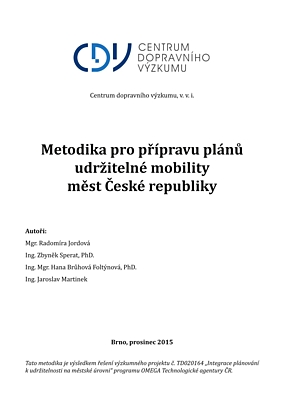  Methodology for the preparation of sustainable mobility plans for cities in the Czech Republic